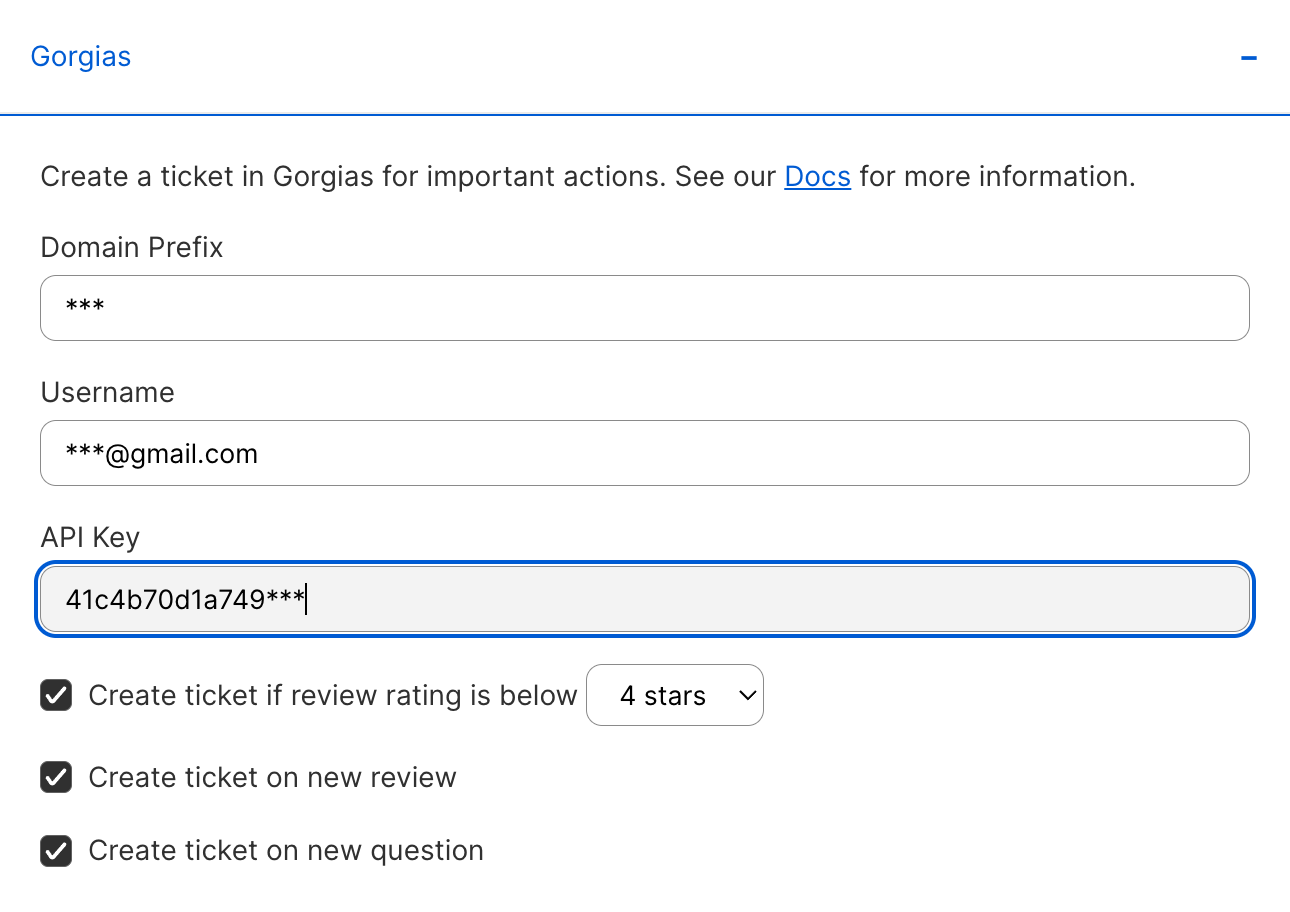 Rapid Reviews Gorgias Integration